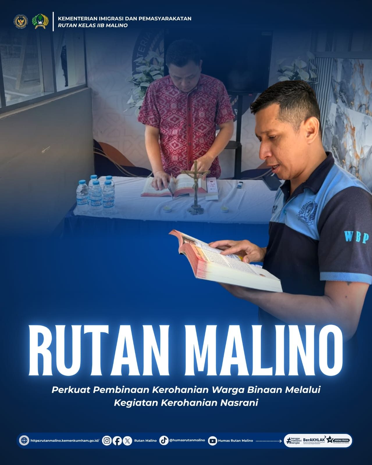 Rutan Malino Perkuat Pembinaan Kerohanian Warga Binaan Melalui Kegiatan Kerohanian Nasrani