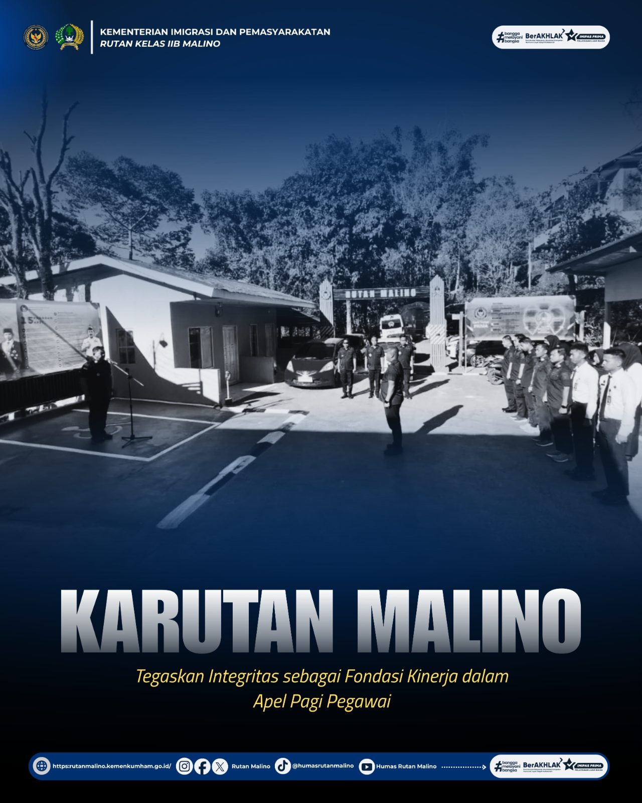 Karutan Malino Tegaskan Integritas sebagai Fondasi Kinerja dalam Apel Pagi Pegawai