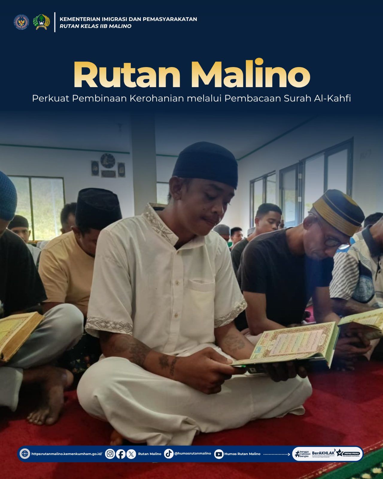 Rutan Malino Perkuat Pembinaan Kerohanian melalui Pembacaan Surah Al-Kahfi