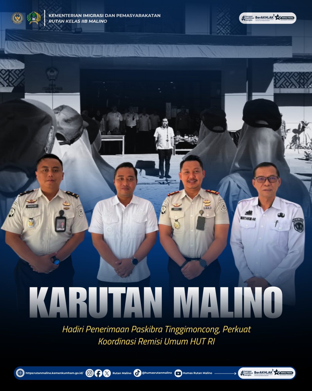 Karutan Malino Hadiri Penerimaan Paskibra Tinggimoncong, Perkuat Koordinasi Remisi Umum HUT RI