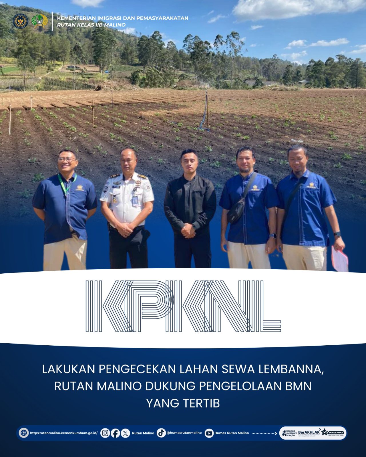 KPKNL Lakukan Pengecekan Lahan Sewa Lembanna, Rutan Malino Dukung Pengelolaan BMN yang Tertib