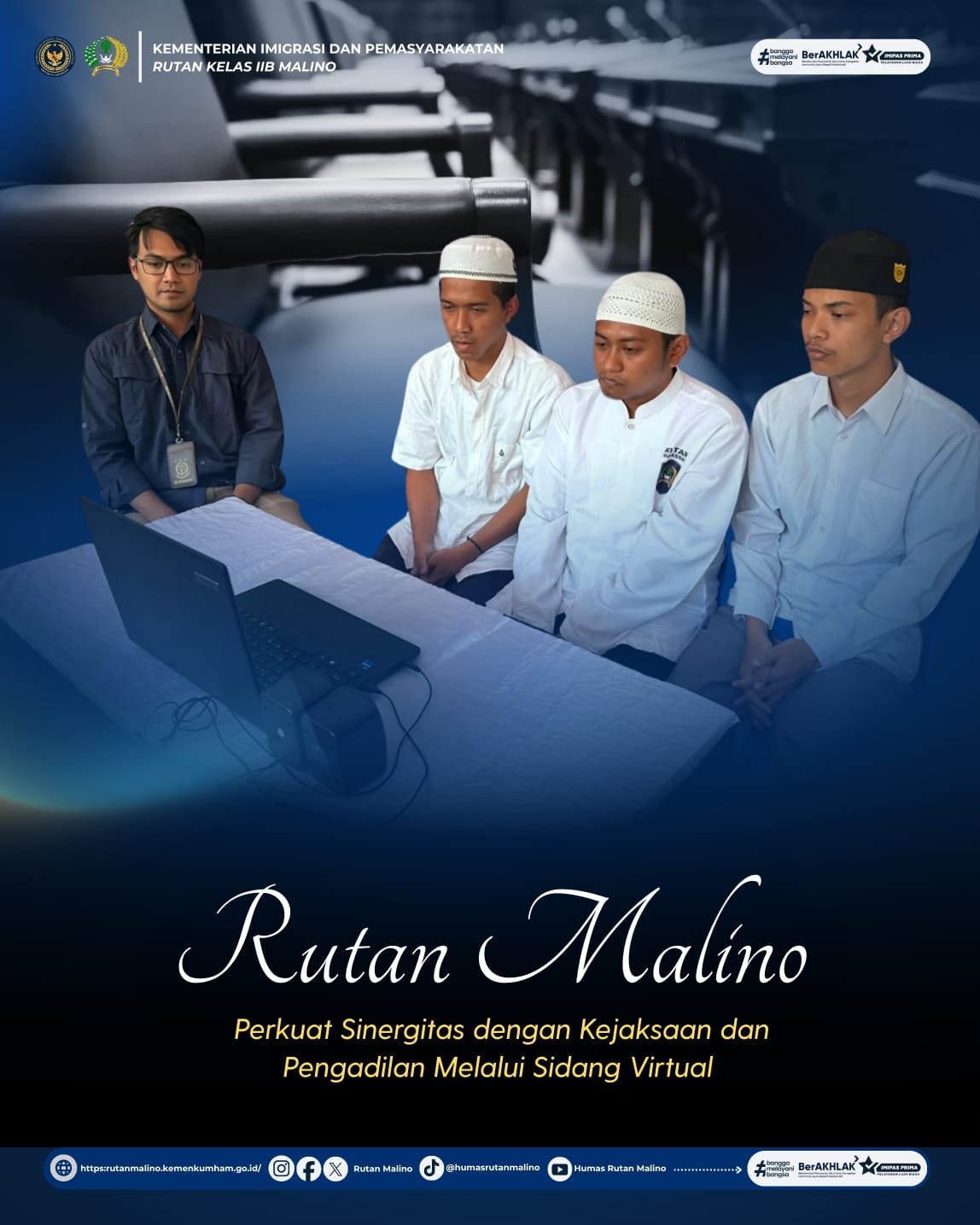 Rutan Malino Perkuat Sinergitas dengan Kejaksaan dan Pengadilan Melalui Sidang Virtual