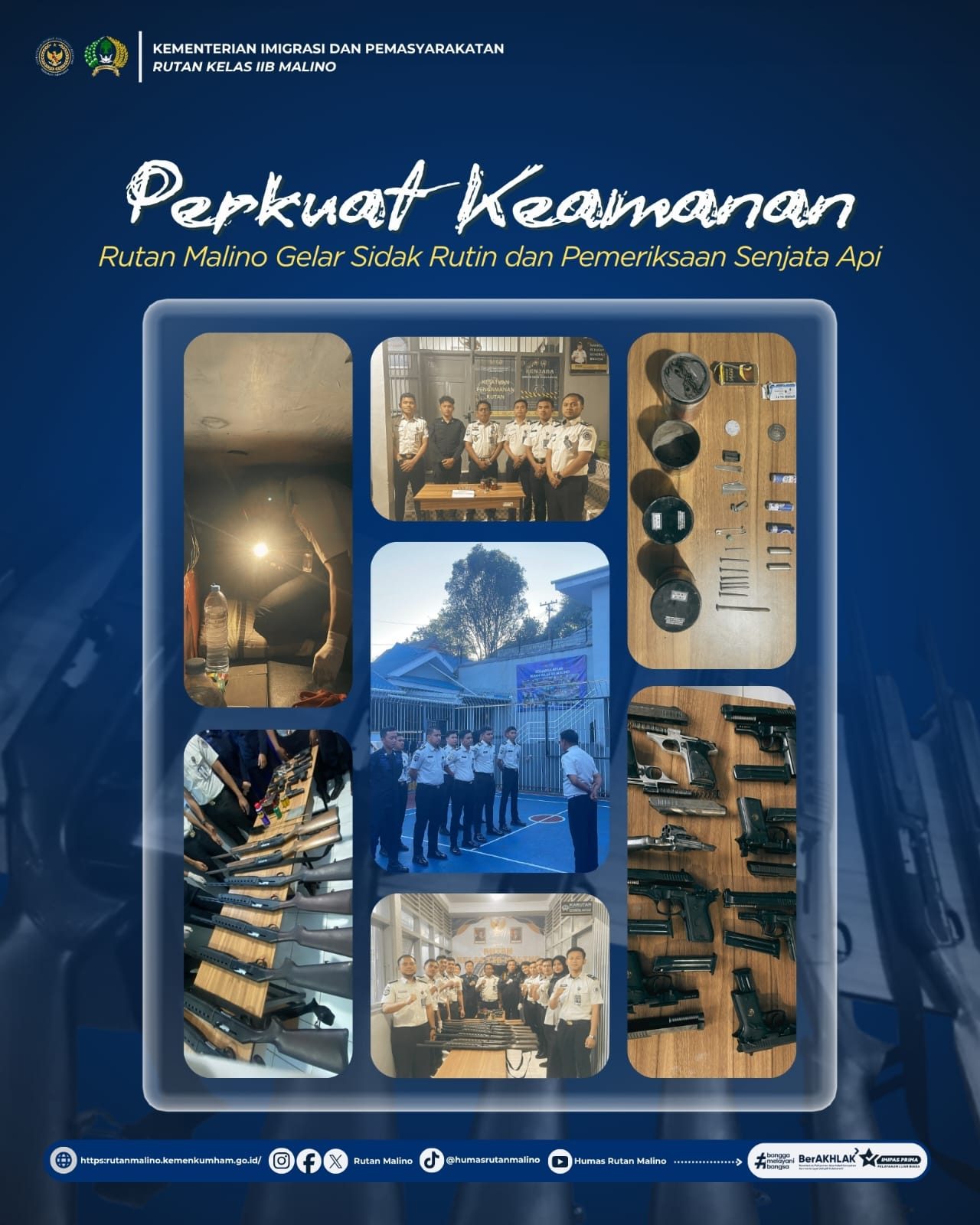 Perkuat Keamanan, Rutan Malino Gelar Sidak Rutin dan Pemeriksaan Senjata Api