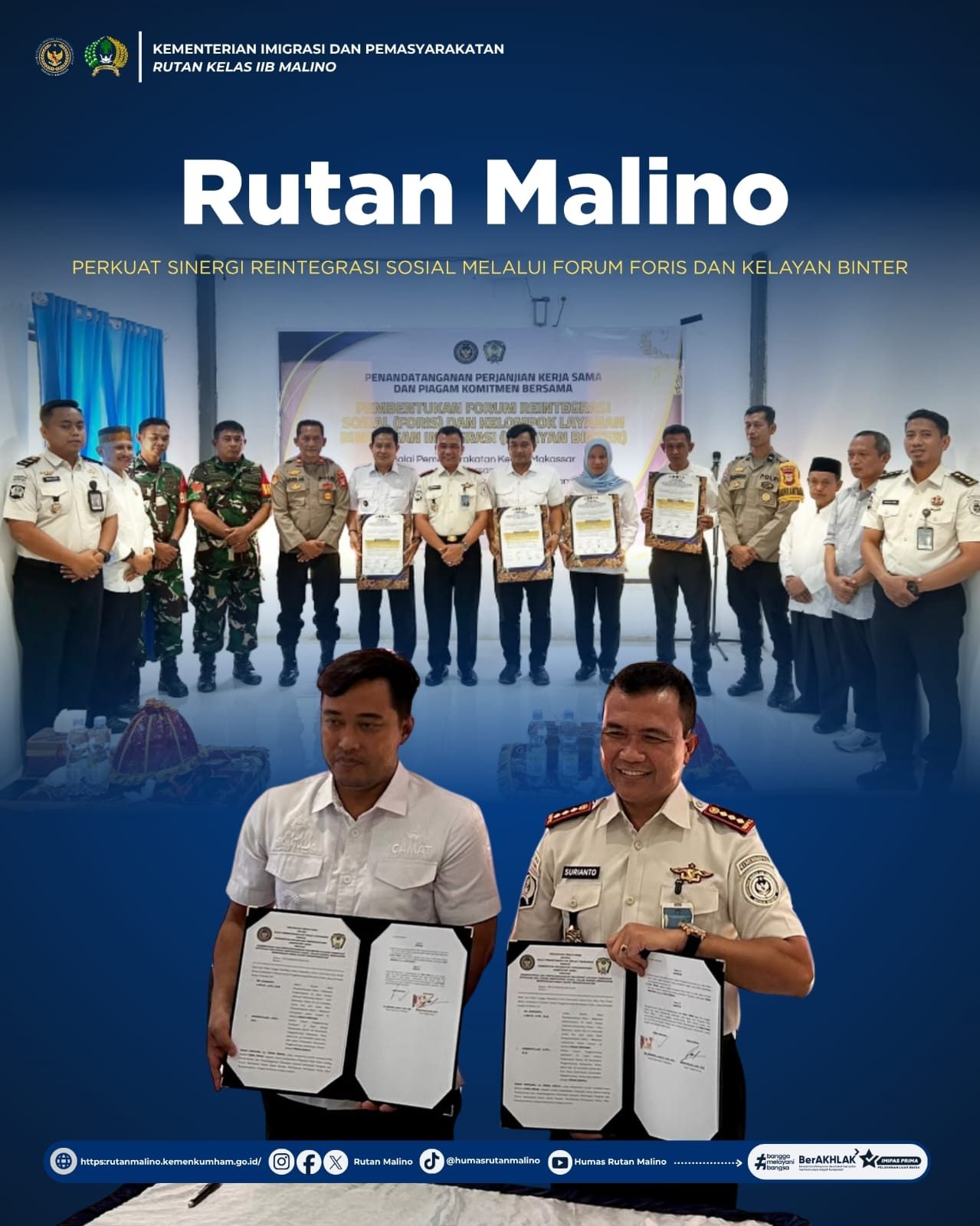 Rutan Malino Perkuat Sinergi Reintegrasi Sosial melalui Forum Foris dan Kelayan Binter