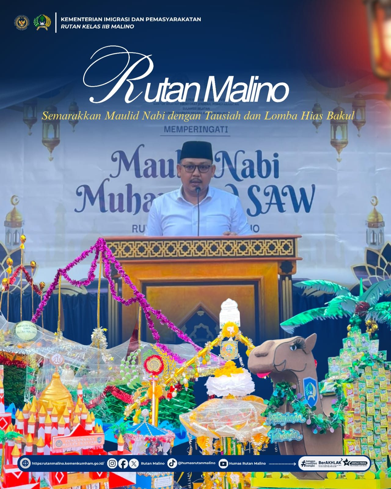 Rutan Malino Semarakkan Maulid Nabi dengan Tausiah dan Lomba Hias Bakul
