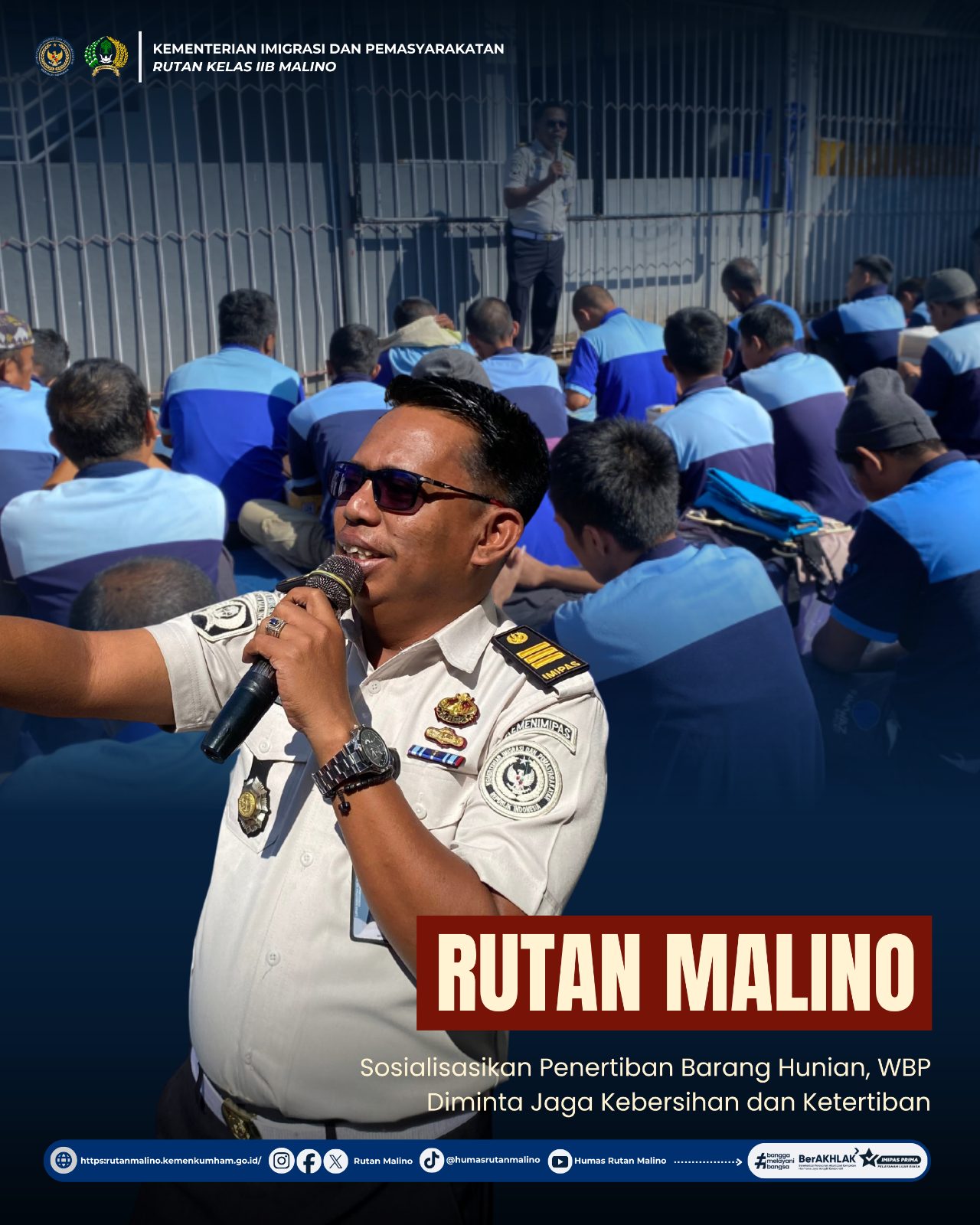 Rutan Malino Sosialisasikan Penertiban Barang Hunian, WBP Diminta Jaga Kebersihan dan Ketertiban
