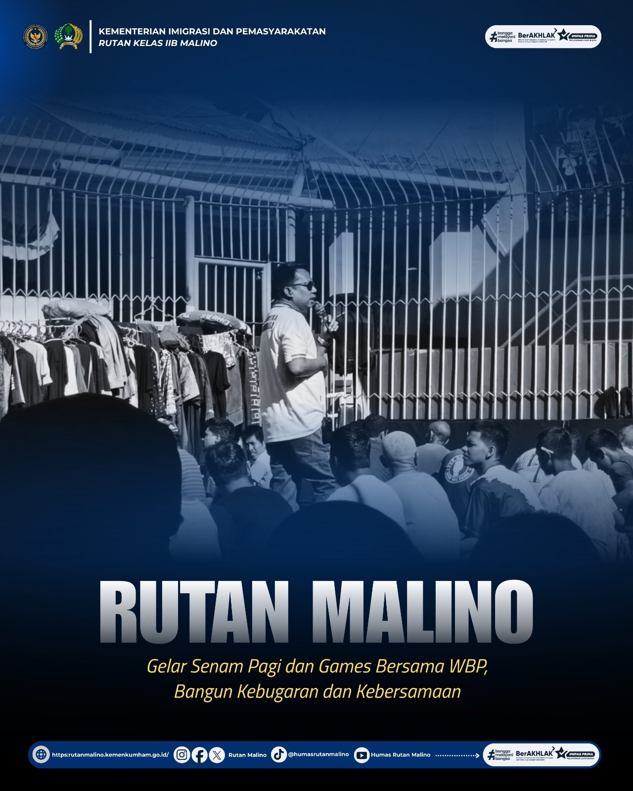 Rutan Malino Gelar Senam Pagi dan Games Bersama WBP, Bangun Kebugaran dan Kebersamaan